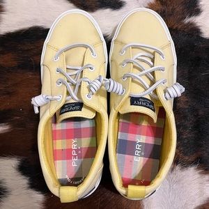Yellow Sperrys Women’s size 8